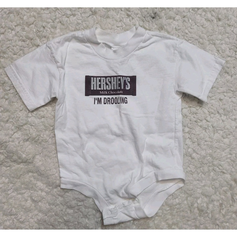 Kittykats Baby Bodysuit 18 Months  White Hershey  Milk Chocolate I Am Drooling